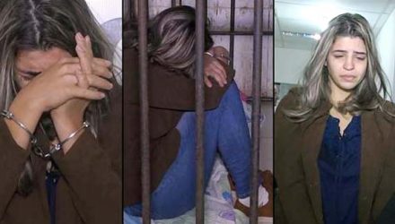 Juliana Salles foi presa na madrugada desta quarta-feira (20), em Teófilo Otoni, MG. | Foto: Reprodução / TV Leste