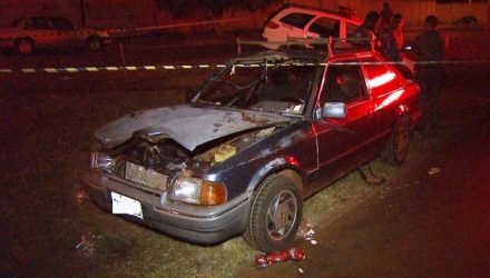 Motorista atropelou tio e sobrinho em estrada vicinal de Jardinópolis, SP (Foto: Fábio Junior/EPTV).