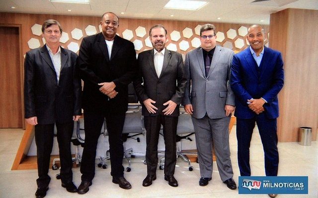 Reunião na Federação Paulista de Futebol sobre a intenção de Andradina ser sede da Copa São Paulo de Futebol Júnior edição 2019. Foto: Secom/Prefeitura