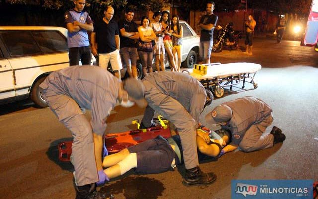 Jovem sofreu fratura na tíbia, próximo do joelho da perna esquerda. Foto: MANOEL MESSIAS/Agência