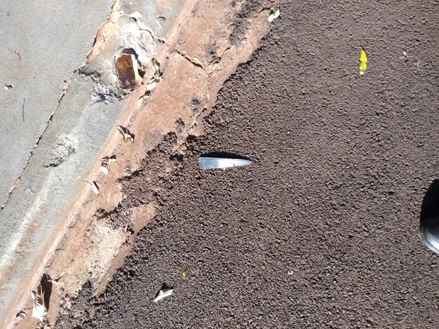 Parte de uma das facas usadas pelo vigilante para matar a mulher em Ituverava, SP (Foto: Polícia Militar/Divulgação).