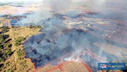 Imagens aéreas do grande incêndio demonstraram o tamanho da área atingida. Fotos: DIVULGAÇÃO