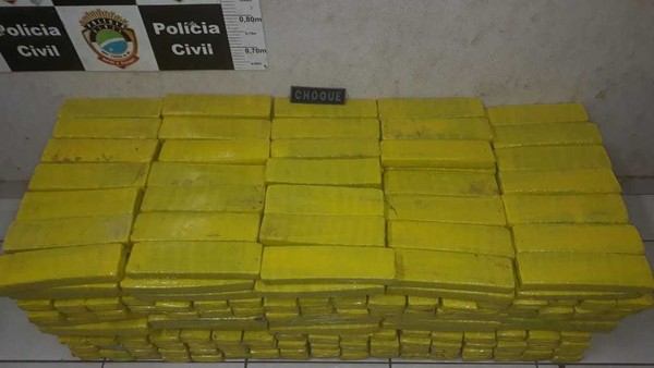 Droga foi levada para a Delegacia Especializada de Repressão ao Narcotráfico (Denar) (Foto: Denar / Divulgação ).