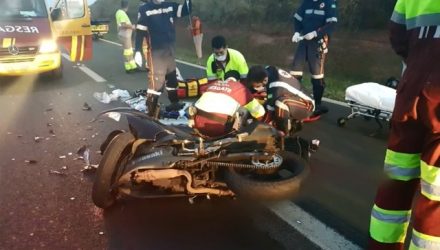 Policial militar morre em acidente na Rodovia dos Bandeirantes em Limeira (Foto: Reprodução/EPTV).