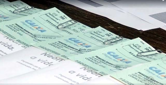 Golpista tentou pagar falsos boletos com cheques da prefeitura de Pereira Barreto (SP) (Foto: Reprodução/TV TEM)
