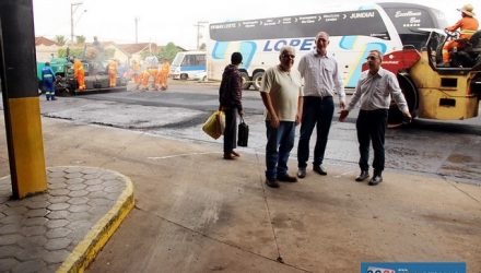 Pátio de manobras do terminal rodoviário recebe melhorias. Foto: Secom/Prefeitura