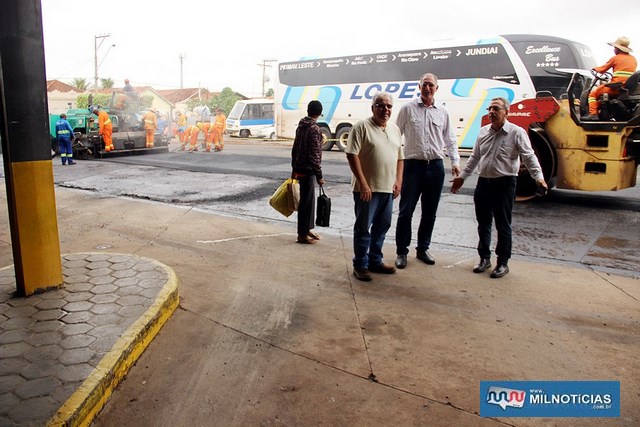 Pátio de manobras do terminal rodoviário recebe melhorias. Foto: Secom/Prefeitura