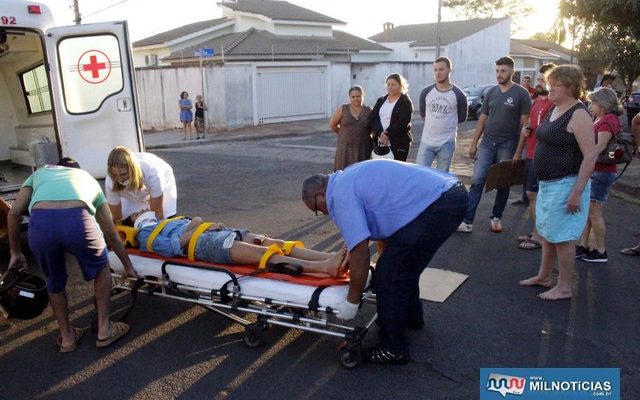 Condutora da motocicleta sofreu fratura no nariz e diversas escoriações pelo corpo. Foto: MANOEL MESSIAS/Agência