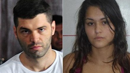 Tiago Henrique Gomes da rocha, serial killer de Goiânia, e a detenta Jéssica Alves dos Santos — Foto: Reprodução.