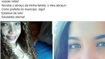 Prefeita de Cocalinho Dalva Lima Peres usa Facebook para lamentar morte de três adolescentes (Foto: Facebook/Reprodução).