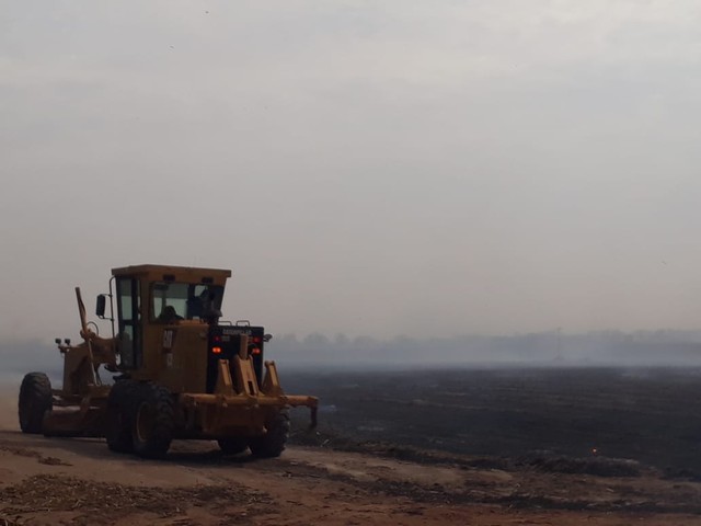 Fogo destruiu parte da plantação em Planalto (Foto: Arquivo pessoal)
