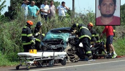 Vendedor de Andradina (destaque), morreu em acidente na 'Integração', em Monte Castelo — Foto: Jorge Zanoni/Cedida