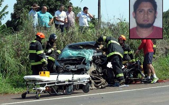Vendedor de Andradina (destaque), morreu em acidente na 'Integração', em Monte Castelo — Foto: Jorge Zanoni/Cedida