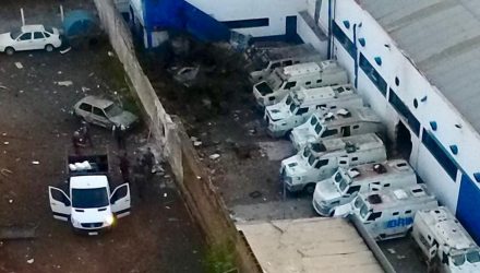 Empresa de valores foi atacada por quadrilha armada na madrugada de segunda-feira (29) em Ribeirão Preto (SP) — Foto: Divulgação