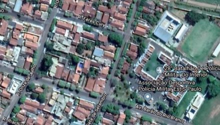 Caso de tentativa de feminicídio aconteceu próximo da sede do 28º Batalhão da PM, no bairro Passarelli. Foto: Google Maps/reprodução