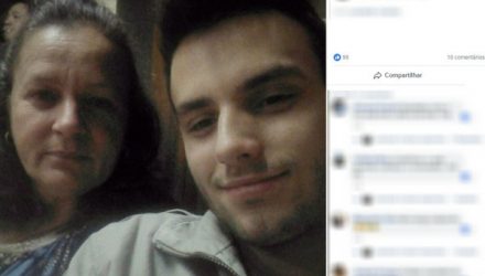Rapaz foi preso suspeito de matar a mãe em Itápolis — Foto: Reprodução/Facebook