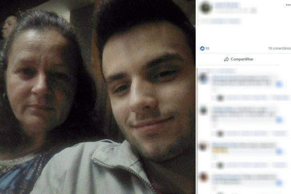 Rapaz foi preso suspeito de matar a mãe em Itápolis — Foto: Reprodução/Facebook