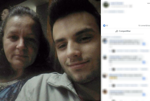 Rapaz foi preso suspeito de matar a mãe em Itápolis — Foto: Reprodução/Facebook