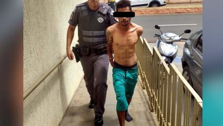 Sargento PM Vieira prendeu criminoso sobre o viaduto "Miguelão". Foto: Divulgação