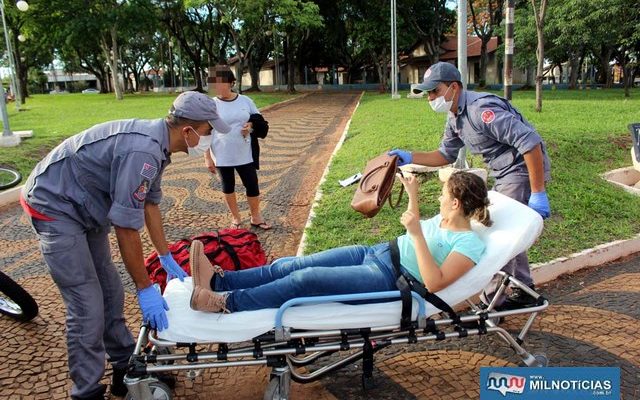 Ciclista sofreu escoriações leves pelo corpo e uma contusão na coxa da perna direita. Foto: MANOEL MESSIAS/Agência