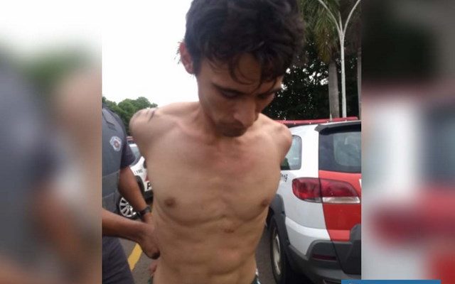 Serviços gerais aparentava magreza extrema ao ser detido por furto tentado. Foto: DIVULGAÇÃO