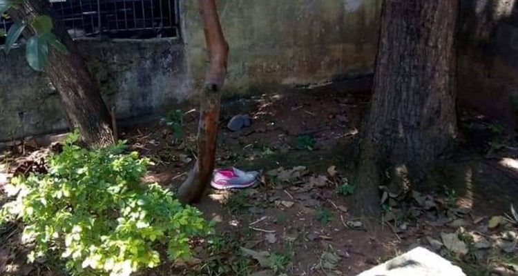 Tênis da vítima ficou no local próximo onde corpo foi encontrado — Foto: Arquivo pessoal.