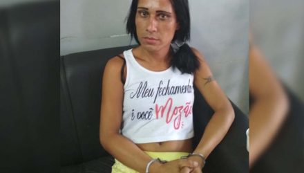 O travesti Fabiano Antônio, o “Bibi”, de 35 anos, já esteve preso por furto. Foto: DIVULGAÇÃO