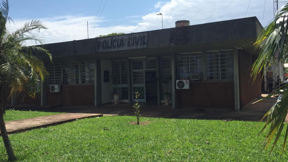 Delegacia da Polícia Civil em Teodoro Sampaio — Foto: Bruna Bachega/TV Fronteira.