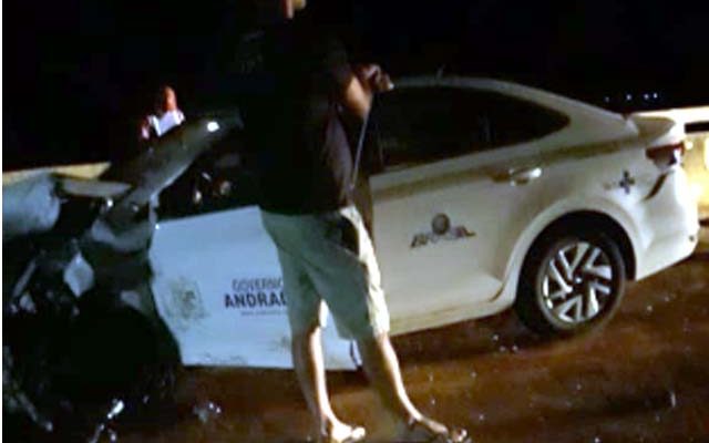 Motorista da Prefeitura de Andradina, setor de saúde, não se feriu no acidente. Foto: DIVULGAÇÃO