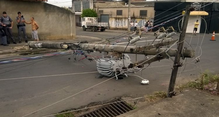Cidade registrou nove acidentes na rede elétrica em Piracicaba — Foto: VC no G1.