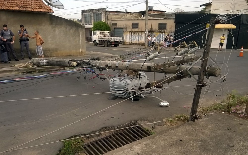 Cidade registrou nove acidentes na rede elétrica em Piracicaba — Foto: VC no G1.