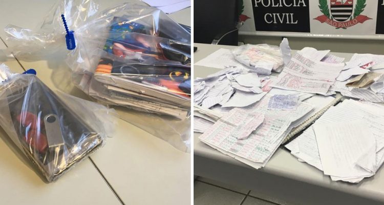 Na residência da investigada nada de ilícito foi localizado. Contudo, celulares e alguns documentos foram apreendidos. Foto: DIVULGAÇÃO