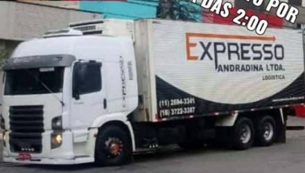 Caminhão frigorífico do Expresso Andradina continuava desaparecido ate o fechamento desta matéria. Foto: DIVULGAÇÃO