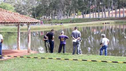 Polícia Científica esteve no local para realizar a perícia no parque de exposições, em Ourinhos — Foto: Renata Tibúrcio/ Divulgação.