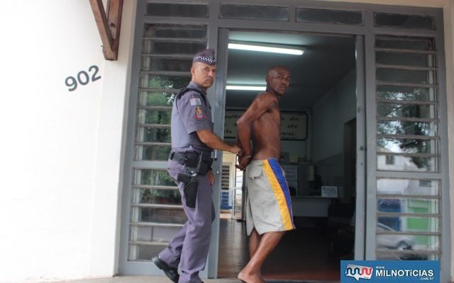 “Cáca” foi preso indiciado por furto qualificado. Ele é um velho conhecido da Polícia Militar tendo outras inúmeras passagens. Foto: MANOEL MESSIAS/Agência