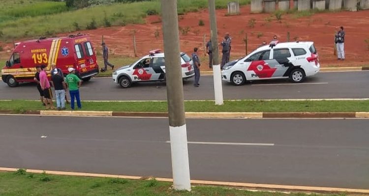 Acidente entre motos aconteceu em avenida de Itapetininga (SP) — Foto: Leoni de Godoy Silva/Arquivo Pessoal.