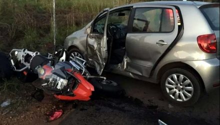 Comerciante morreu após bater a moto que pilotava contra automóvel. Foto: Arquivo pessoal