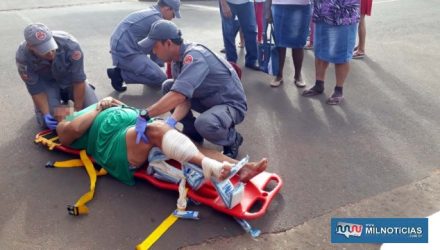 Dona de casa sofreu corte no dedão do pé, contusões na canela e no joelho, todos da perna direita, com suspeita de fratura. Foto: MANOEL MESSIAS/Agência