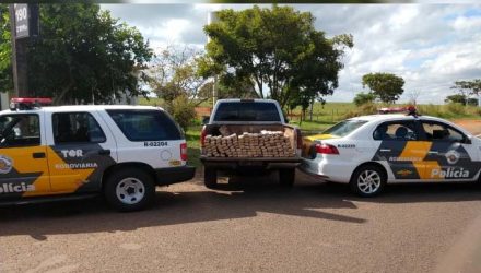 Durante revista, foram encontrados 126 tabletes de maconha escondidos na parte traseira do veículo. Foto: TOR/Divulgação