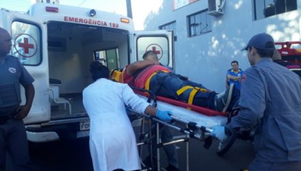 Comerciário sofreu escoriações leves pelo corpo e uma contusão, foi encaminhado até a UPA, onde foi medicado e liberado. Foto: MANOEL MESSIAS/Agência