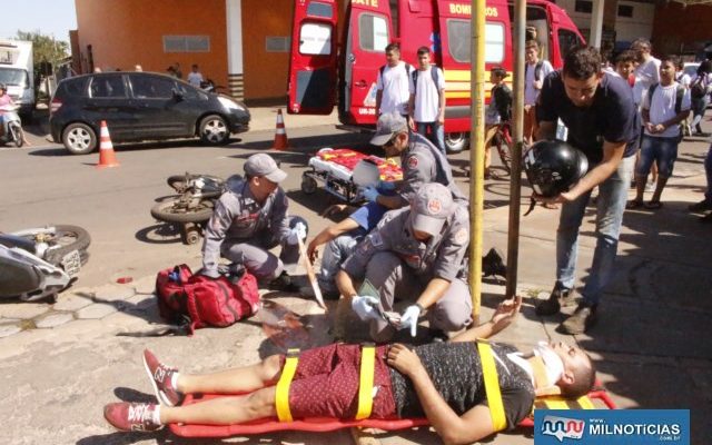 Operário do frigorífico sofreu escoriações pelo corpo e foi socorrido pelo serviço de ambulância do município. Foto: MANOEL MESSIAS/Agência