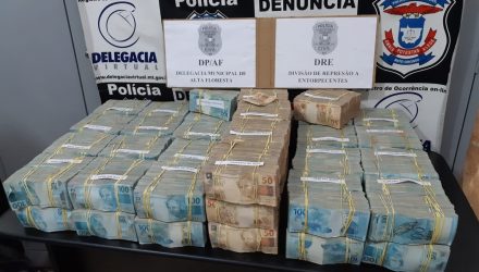 Avião com R$ 4,6 milhões em malas de dinheiro foi apreendido após pouso forçado em Alta Floresta — Foto: Polícia Civil de Alta Floresta (MT).