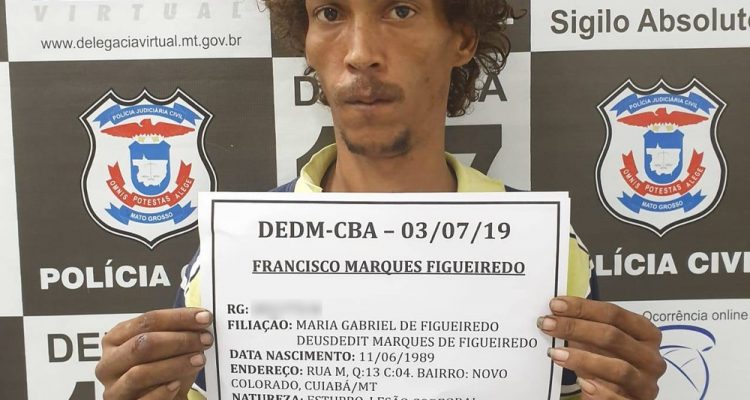Francisco Marques Figueiredo, de 30 anos, foi preso na quarta-feira (3) — Foto: Polícia Civil/Divulgação.