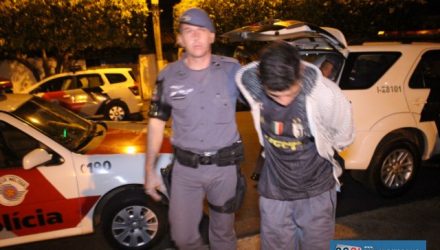 Mais uma vez “Indinho” é preso praticando furto contra estabelecimento comercial no centro de Andradina. Foto: MANOEL MESSIAS/Agência