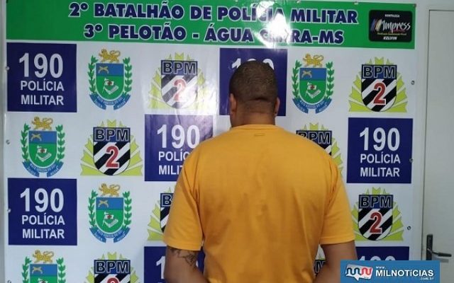 Cristiano Pavarino foi preso na cidade de Àgua Clara/MS, para onde havia fugido após ter sua prisão decretada pela justiça paulista. Foto: Polícia Militar de MS/Divulgação