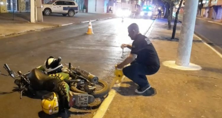 Acidente foi registrado na Avenida Filinto Müller, em Várzea Grande — Foto: Reprodução.