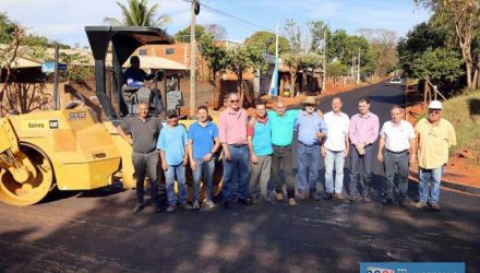 Pavimentação da vicinal Emitério Castilho Teno está na área urbana de Paranápolis. Foto: Secom/Prefeitura