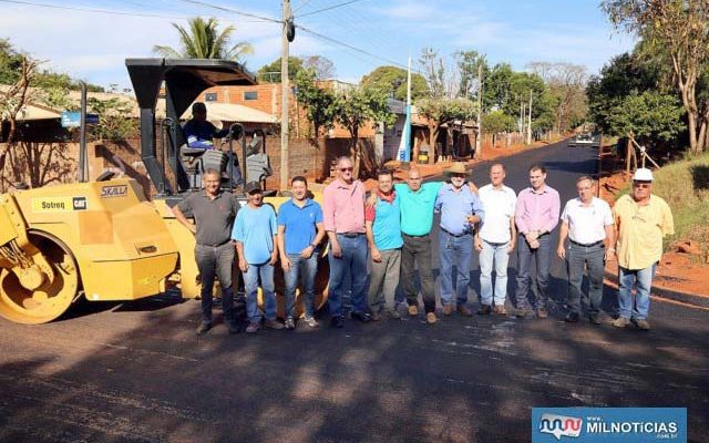 Pavimentação da vicinal Emitério Castilho Teno está na área urbana de Paranápolis. Foto: Secom/Prefeitura