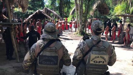 Polícia Federal enviou equipes para investigar morte de líder indígena e possível invasão de reserva no Amapá — Foto: PF/Divulgação.