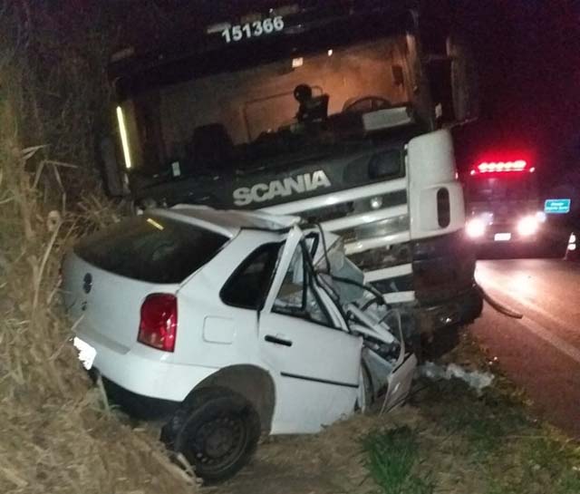 Acidente aconteceu em rodovia entre Borborema e Novo Horizonte — Foto: Arquivo Pessoal.